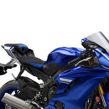 C.C. RIDER YZF R6 Front And Rear Seat Blue Circle Stitiching For YAMAHA YZFR6, 2017-2022