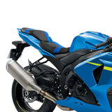 C.C. RIDER  Front And Rear Seat With Black Blue Shape Alcantara Leather For SUZUKI GSXR1000, 2009-2016