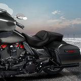 C.C. RIDER Touring Seat 2 Up Seat Driver Passenger Seat Honeycomb Stitching For Harley CVO Road Glide Electra Glide Street Glide Road King, 2009-2023