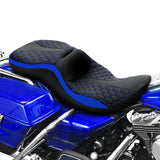 C.C. RIDER Touring Seat 2 Up Seat  Driver Passenger Seat For Harley CVO Road Glide Electra Glide Street Glide Road King Honeycomb, 1997-2007