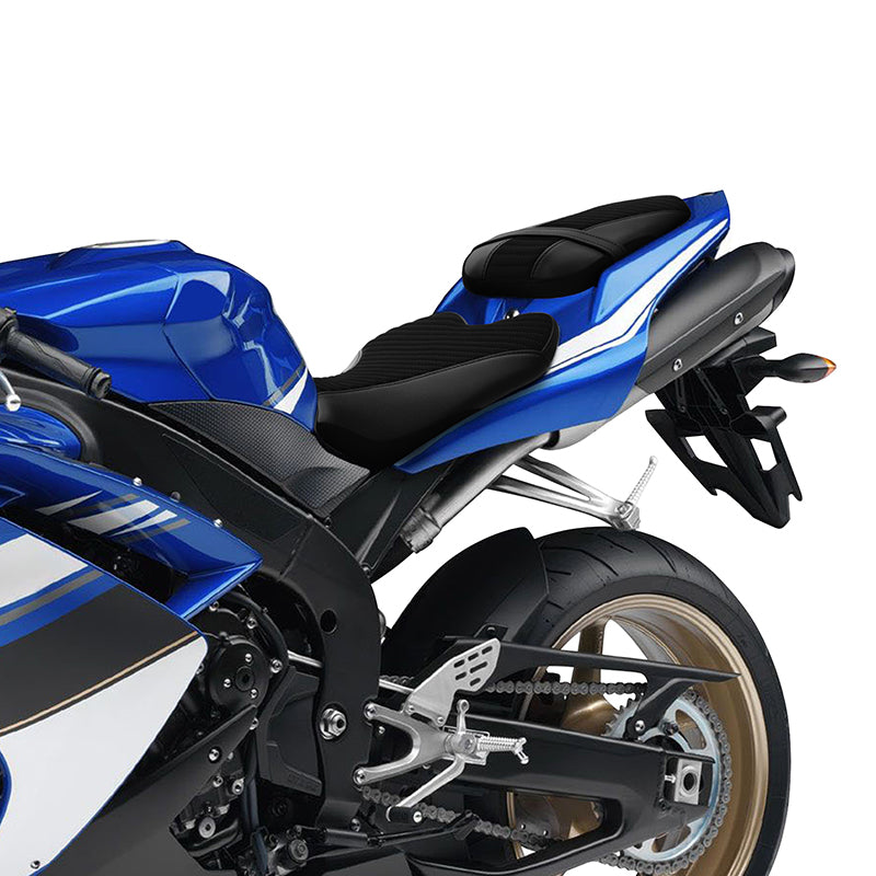 c.c. Rider YZF R1 Front and Rear Seat for Yamaha YZFR1 Black Alcantara Leather 2007 2008