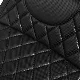 Gel Seat C.C. RIDER Touring Seat Two Piece 2 Up Seat Driver Solo Seat Passenger Seat Black Lattice Stitching For CVO Street Glide CVO Road Glide, 2023-2025