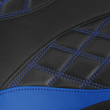 C.C. RIDER GSX1300R Front And Rear Seat Fit For SUZUKI Hayabusa GSX1300R Alien Style Red Blue Lattice Stitch, 2008-2020