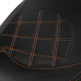 C.C. RIDER VT750C2 VT750C2B One Piece Seat Orange Lattice Stitiching Fit Honda Shadow Spirit 2007-2015 Shadow Phantom 2009-2024