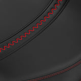 C.C. RIDER Touring Seat One Piece 2 Up Seat Driver Passenger Seat Black Red Stitching For Street Glide Road Glide, 2023-2025