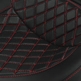 C.C. RIDER Touring Seat 2 Up Seat Driver Passenger Seat Lattice Stitching For Harley CVO Road Glide Electra Glide Street Glide Road King, 2009-2023