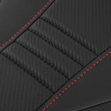 C.C. RIDER YZF R6 YZF R6S Front And Rear Seat Black and Red Carbon Fiber Stitching For YAMAHA YZFR6 2003-2005 YZFR6S 2006-2009