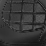 C.C. RIDER Touring Seat One Piece 2 Up Seat Driver Passenger Seat Diamond Stitching For Street Glide Road Glide, 2023-2025