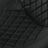 C.C. RIDER Touring Seat 2 Up Seat Driver Passenger Seat Lattice Stitching For Harley CVO Road Glide Electra Glide Street Glide Road King, 2009-2023