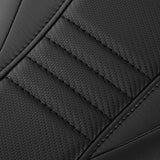 C.C. RIDER GSX-R750 GSX-R600 Front And Rear Seat Fit For SUZUKI GSXR750 GSXR600 Black Carbon Fiber Stitch, 2008-2010