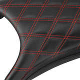 C.C. RIDER YZF R6 YZF R6S Front And Rear Seat Black Red Diamond For YAMAHA YZFR6 2003-2005 YZFR6S 2006-2009