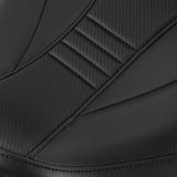 C.C. RIDER Touring Seat One Piece 2 Up Seat Driver Passenger Seat Black Carbon Fiber Stitching For Street Glide Road Glide, 2023-2025
