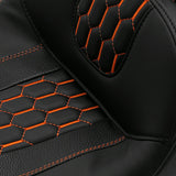 C.C. RIDER Touring Seat 2 Up Seat  Driver Passenger Seat Black Orange Honeycomb Stitching For Harley CVO Road Glide Electra Glide Street Glide Road King, 1997-2007