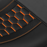 C.C. RIDER Softail Seat Low Rider S ST Orange Honeycomb Stitching Seat Driver Passenger Seat Low Rider FXLR FXLRS FXLRST 2018-2024
