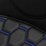 C.C. RIDER Touring Seat Two Piece 2 Up Seat Driver Solo Seat Passenger Seat Blue Honeycomb Stitching For CVO Street Glide CVO Road Glide, 2023-2024