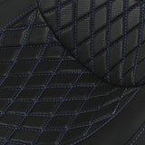 C.C. RIDER Touring Seat 2 Up Seat Driver Passenger Seat Lattice Stitching For Harley CVO Road Glide Electra Glide Street Glide Road King, 2009-2023