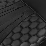C.C. RIDER Touring Seat Two Piece 2 Up Seat Driver Solo Seat Passenger Seat Honeycomb Stitching For CVO Street Glide CVO Road Glide, 2023-2024