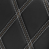C.C. RIDER Touring Seat Driver Passenger Seat Extended Reach Seat With Backrest For Harley CVO Road Glide Electra Glide Street Glide Road King, Black Gray Diamond Stitching, 2014-2023
