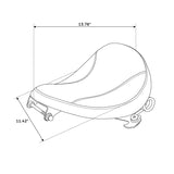 C.C. RIDER Sportster Seat Torsion Spring Solo Seat Max Profile Black Stitching For Iron883 Iron1200 Sportster48, 2004-2023