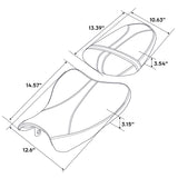 C.C. RIDER GSX-R1000 Front And Rear Seat Fit For SUZUKI GSXR1000 Black Carbon Fiber Stitching, 2007, 2008