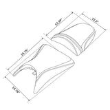 C.C. RIDER Ninja ZX6R ZX636 ZX6RR ZX600 Front And Rear Seat For Kawasaki Black Stitch, 2003-2004