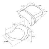 C.C. RIDER Indian Seat 2 Piece 2 Up Seat Honeycomb Stitiching For Indian Chieftain Dark Horse Chieftain Limited Chieftain Elite Springfield, 2014-2023