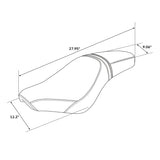 C.C. RIDER Honda Rebel 300 Rebel 500 CMX300 CMX500 Front And Rear Seat Honeycomb Stitiching, 2017-2024
