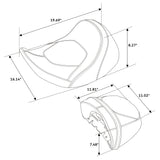 C.C. RIDER Touring Seat Two Piece 2 Up Seat Driver Solo Seat Passenger Seat Alcantara Leather For CVO Street Glide CVO Road Glide, 2023-2025