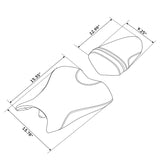 C.C. RIDER Ninja ZX6R ZX636 Front And Rear Seat For Kawasaki Black Lattice Stitch, 2009-2018