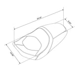 C.C. RIDER Touring Seat One Piece 2 Up Seat Driver Passenger Seat Honeycomb For Street Glide Road Glide, 2023-2025