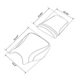 C.C. RIDER CBR1000RR Two Piece Seat Black Diamond For Honda CBR1000RR, 2004-2007