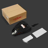 C.C.RIDER Sportster Seat Front Solo Seat Driver Rider Cushion Red Diamond Stitching, 2010-2023 XL models