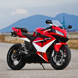 C.C. RIDER CBR600RR Two Piece Seat Black Diamond For Honda CBR600RR, 2003-2004