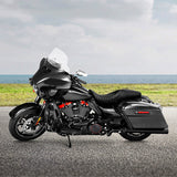 Heated Seat C.C. RIDER Touring Seat 2 up Seat Driver Passenger Seat For Harley Touring Street Glide Road Glide Electra Glide Honeycomb Stitiching, 2008-2023