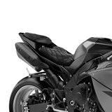 C.C. RIDER YZF R1 Front And Rear Seat For YAMAHA YZFR1 Black Lattice Stitching, 2009-2014