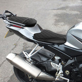 C.C. RIDER GSX-R1000 Front And Rear Seat Fit For SUZUKI GSXR1000 with Black Diamond Design, 2005, 2006