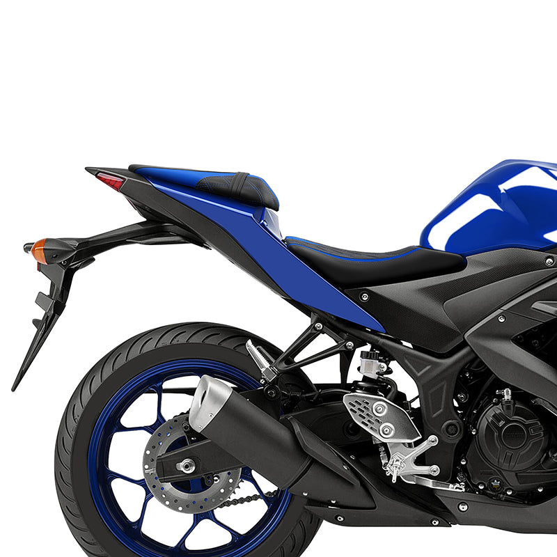 C.C. RIDER YZF R3 Front And Rear Seat For YAMAHA YZFR3 Lattice Sitiching Color Trimming, 2015-2023