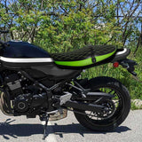C.C.RIDER Kawasaki Z900RS ERGO Seat Genuine Cafe 2 up Seat Black Green Lattice Stitch Fits Kawasaki Z900RS 2018-2025