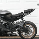 C.C. RIDER YZF R6 Front And Rear Seat For YAMAHA R6 YZFR6 Black Carbon Fiber Stitching, 2008-2016