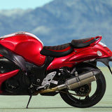 C.C. RIDER GSX1300R Front And Rear Seat Fit For SUZUKI Hayabusa GSX1300R Red Lattice, 2008-2020