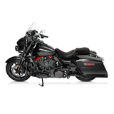 C.C. RIDER Touring Seat Two Piece 2 Up Seat Low Profile Driver Passenger Seat Honeycomb Design For Road Glide Street Glide Road King, 2009-2023