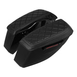 C.C. RIDER Saddlebag Lid Covers Lattice Stitching Protect Saddlebags For Harley Touring CVO Street Glide CVO Road Glide 2023-2024