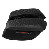 C.C. RIDER Saddlebag Lid Covers Lattice Stitching Protect Saddlebags For Harley Touring CVO Street Glide CVO Road Glide 2023-2024