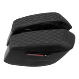 C.C. RIDER Touring Seat Two Piece 2 Up Seat Driver Solo Seat Passenger Seat Black Lattice Stitching For CVO Street Glide CVO Road Glide, 2023-2025