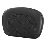 C.C. RIDER Passenger Backrest Sissy Bar Backrest Lattice Stitching For Harley Touring CVO Road Glide Street Glide Road King Electra Glide
