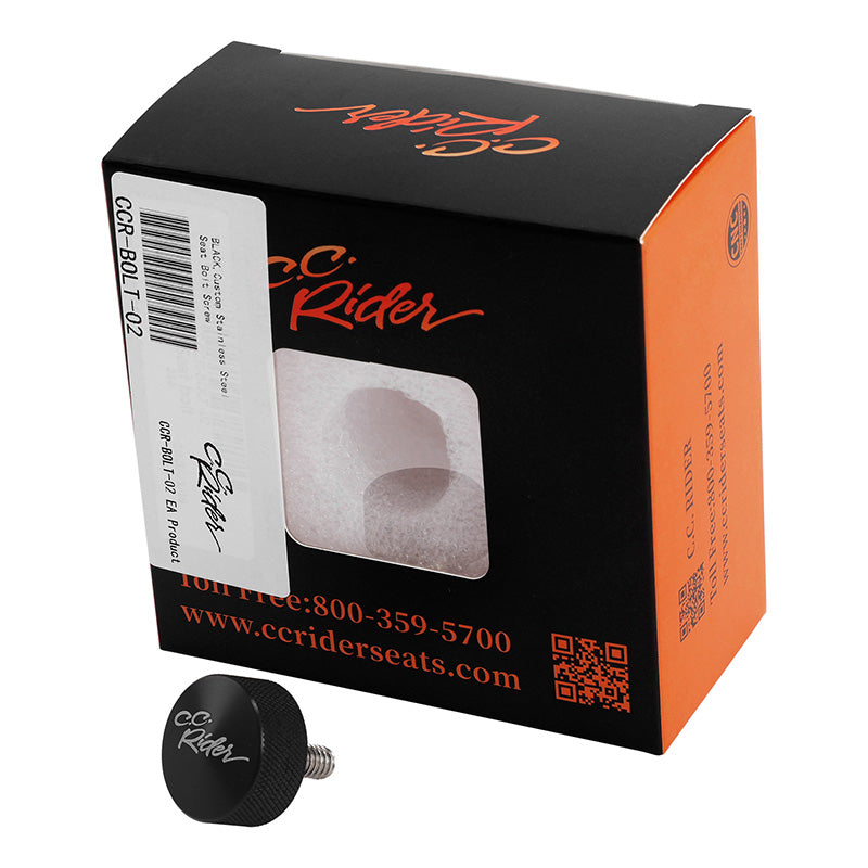 C.C. RIDER Custom Stainless Steel Seat Bolt Screw for Harley Touring Softail Dyna Sportster 1996-2024