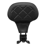 C.C. RIDER Rider Backrest 2 Up Seat Driver Backrest Pad For Harley Touring CVO Street Glide Road Glide Electra Glide Road King, 1988-2025