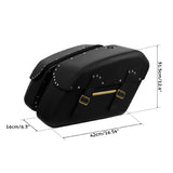 C.C.RIDER Detachables Saddlebags Brass Trimming Harley Softail FatBoy 114 Breakout 114 FLFB FLFBS FXBR FXBRS, 2018-2024