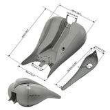 C.C. RIDER Touring Seat Solo Seat Low Profile Driver Seat Black Honeycomb With 6.6 Gallon PYO/Bagger Nation Stretched Gas Tank Fit For Harley Touring Street Glide Road Glide Road King, 2008-2024