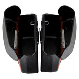 C.C.RIDER Detachables Saddlebags Brass Trimming Harley Softail FatBoy 114 Breakout 114 FLFB FLFBS FXBR FXBRS, 2018-2024
